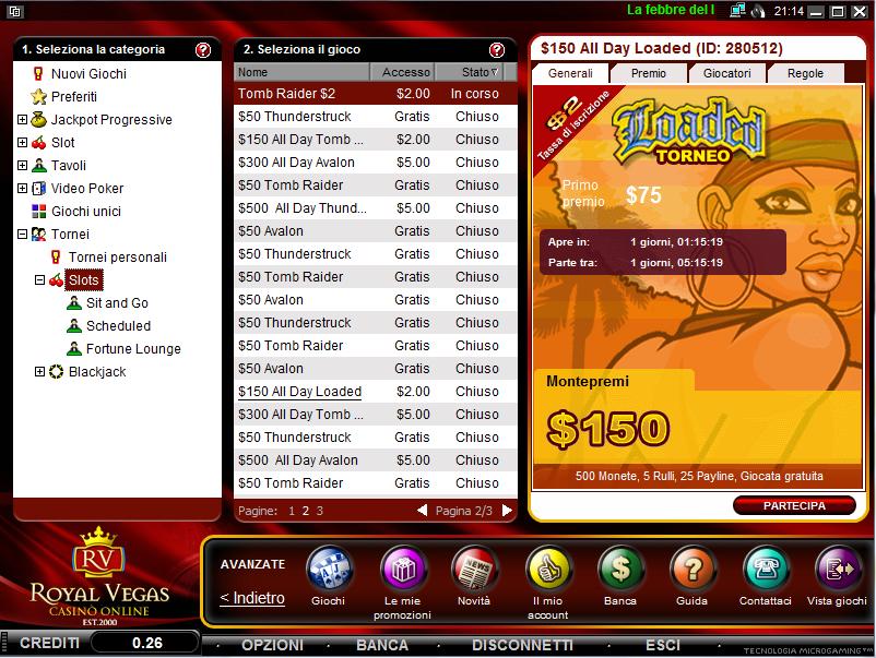 Torneo di slot Loaded